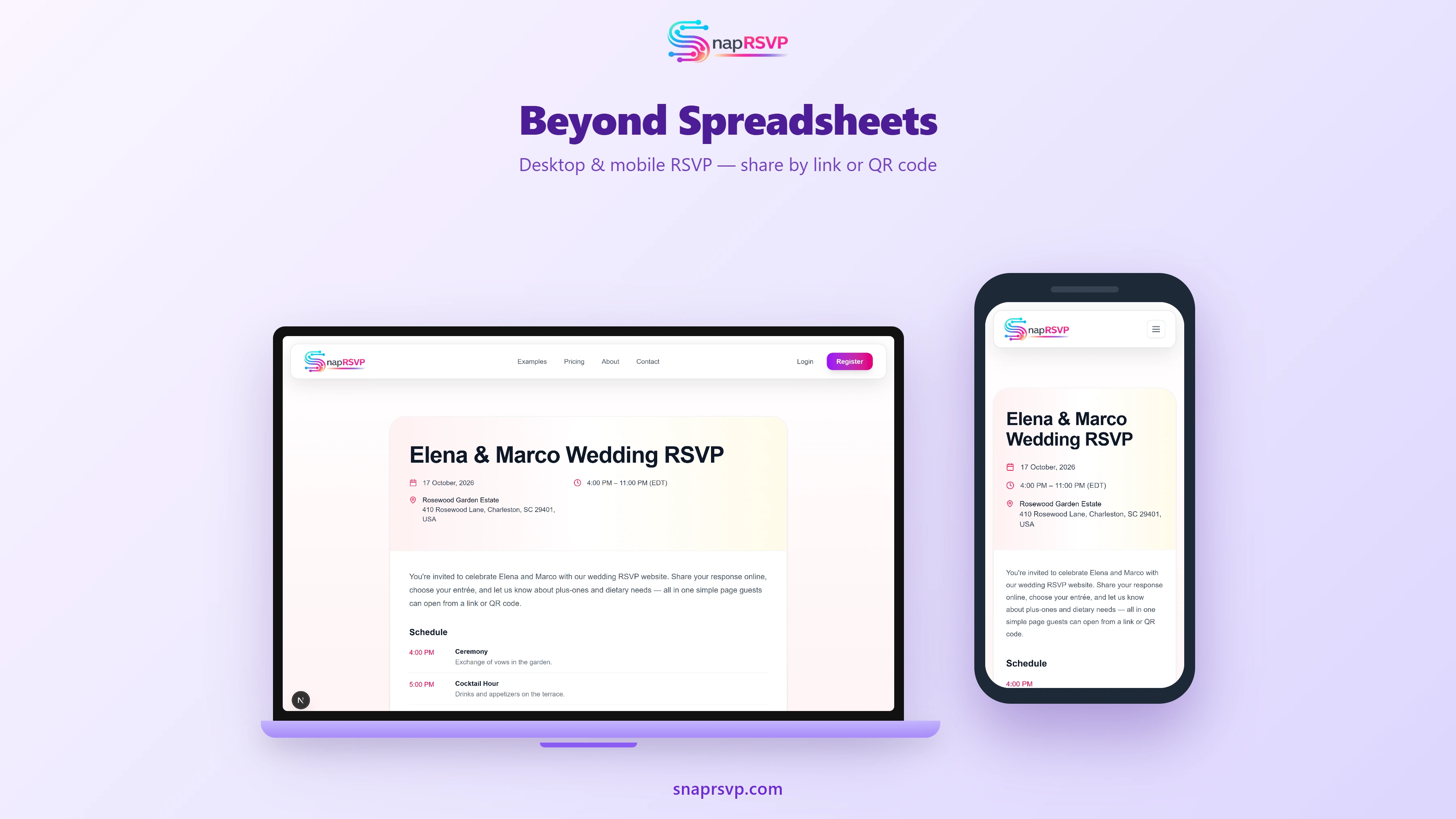 Wedding RSVP Spreadsheet Template Alternative for Couples