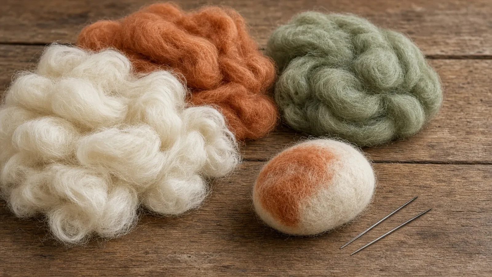Felting Workshop RSVP Website: Wool Packs, a Table Cap, and a Needle Line