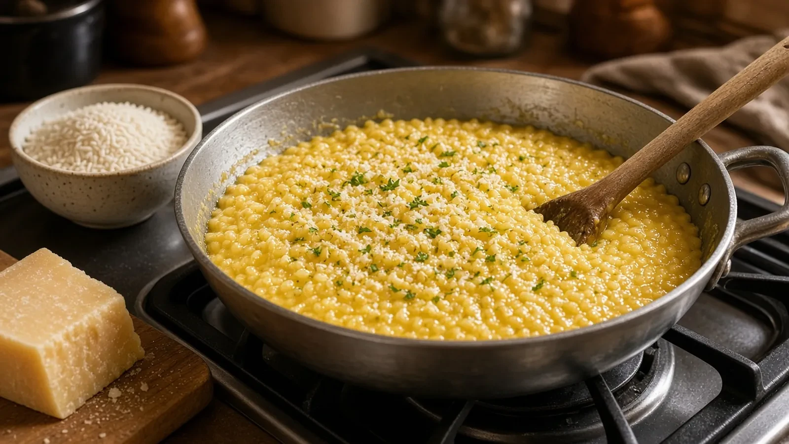 Risotto Night RSVP Website: Rice Counts, a Burner Cap, and a Stir Line