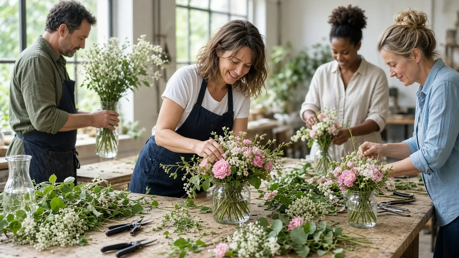 Flower Arranging Class RSVP Website: Station Seats, Stem Counts, and a Take-Home Window