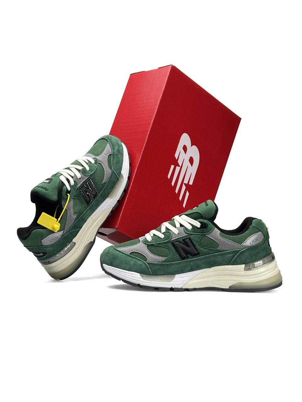 New Balance 992 Green White Grey - view 2