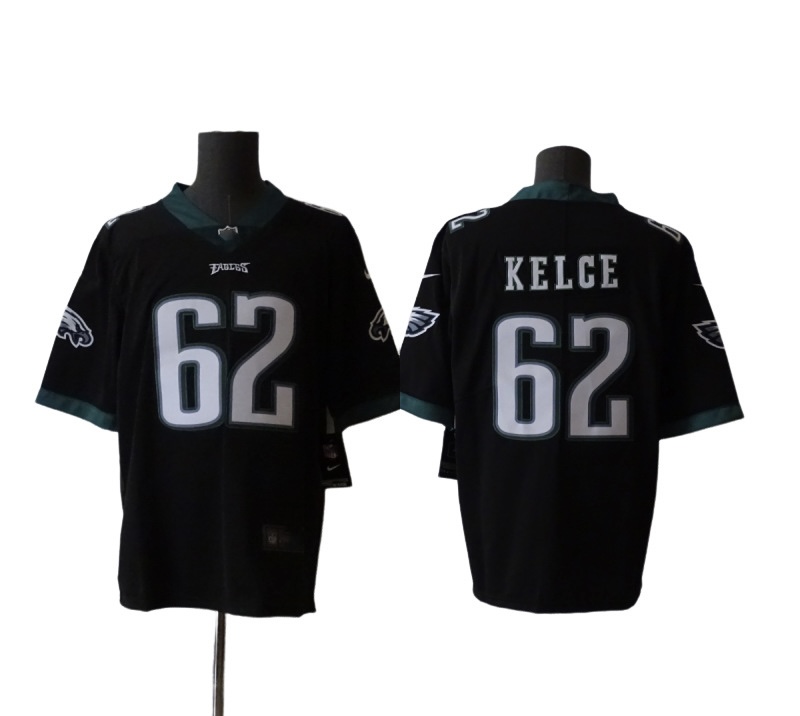 Philadelphia Eagles Jason Kelce Nike #62 Black Jersey 