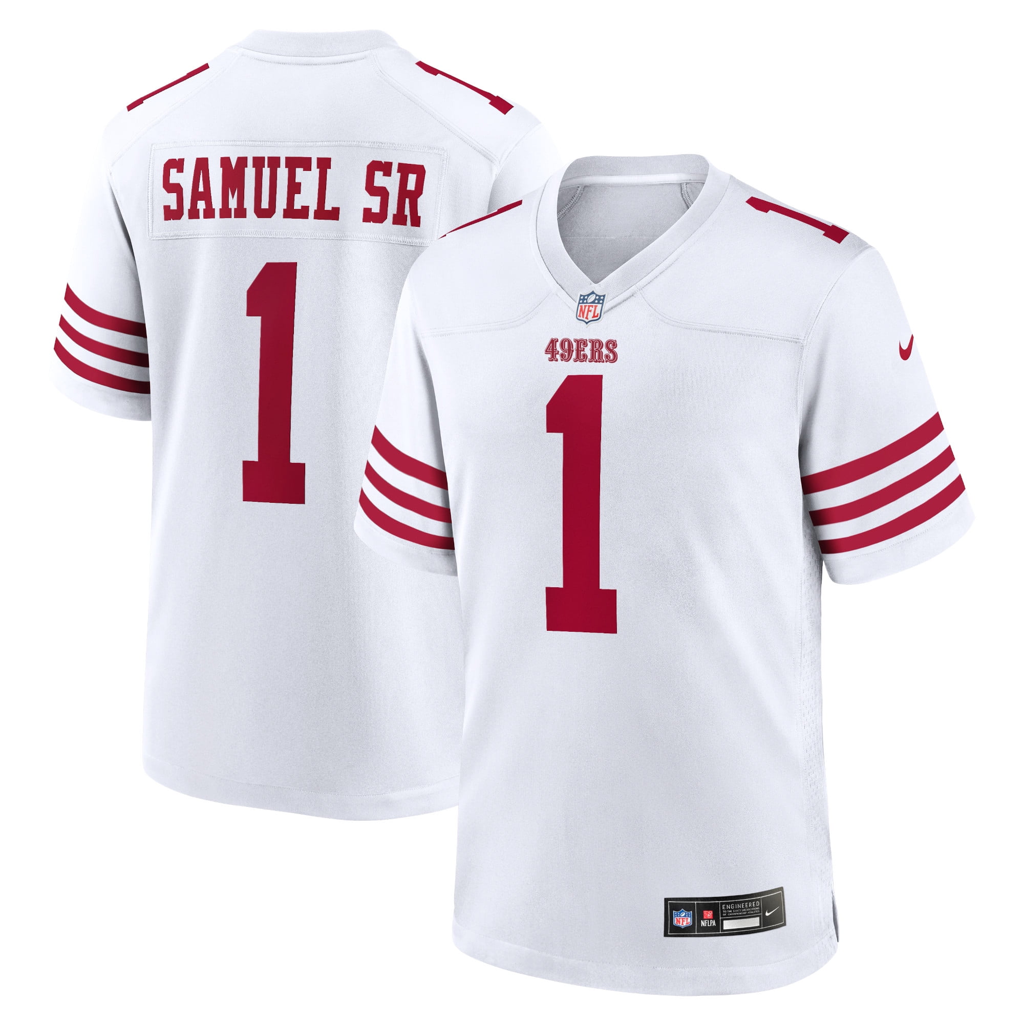 Deebo Samuel Sr White San Francisco 49ers Jersey - Image 3
