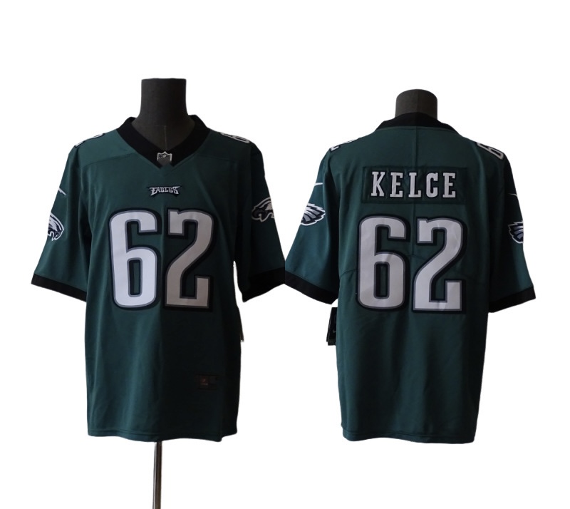 Philadelphia Eagles Jason Kelce Nike #62 Green Jersey