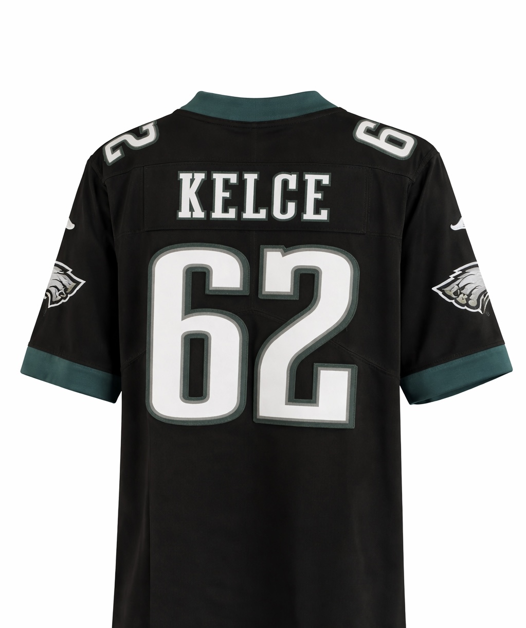 Philadelphia Eagles Jason Kelce Nike #62 Black Jersey  - Image 2