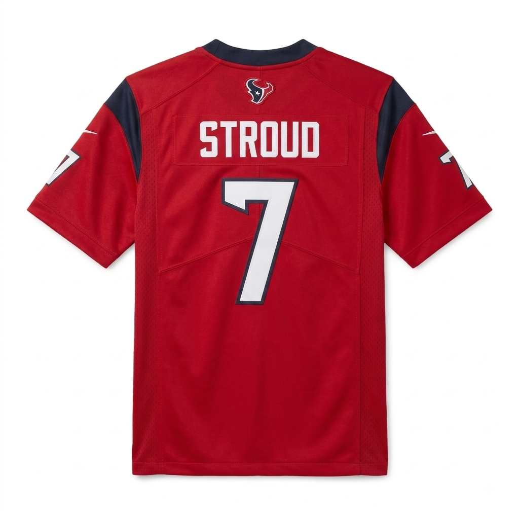 Red Texans Stroud #7 Jersey - Image 2