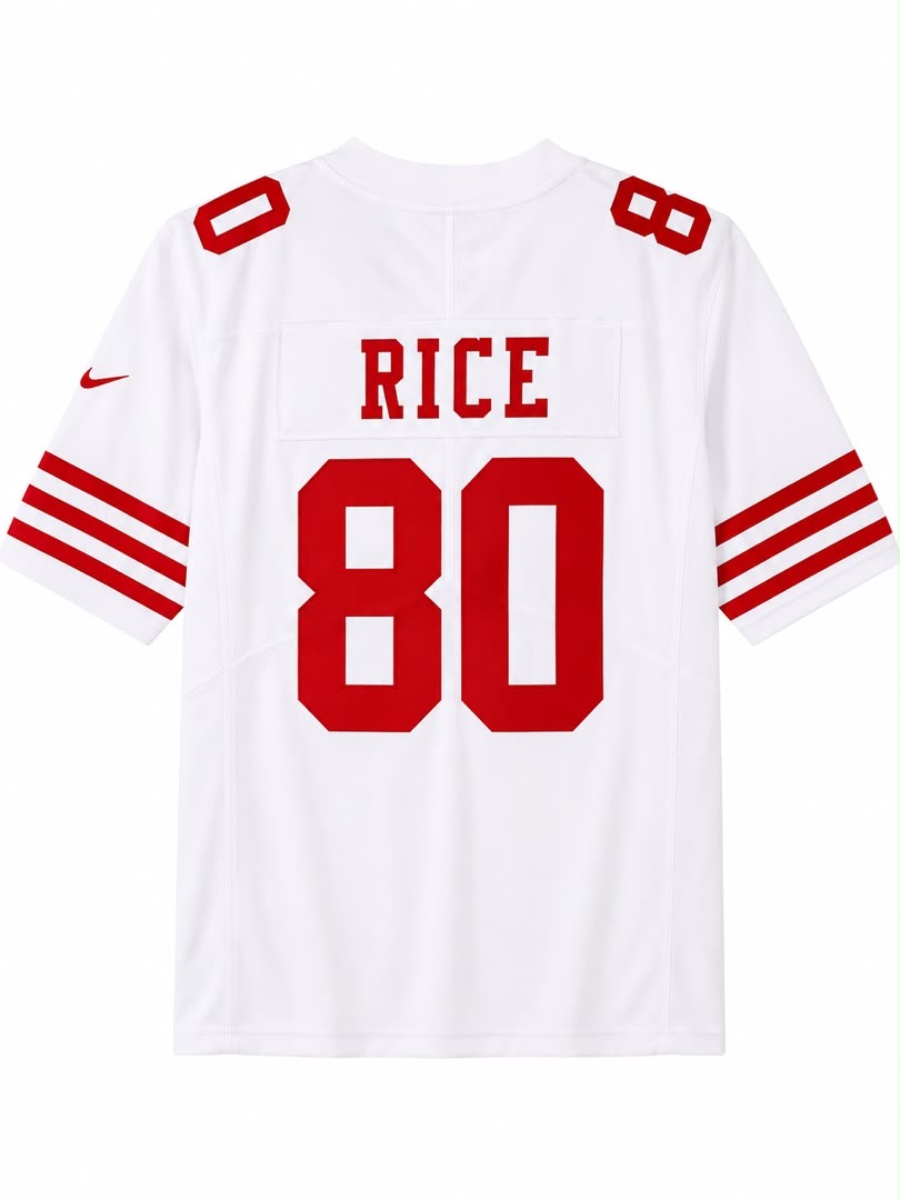 San Francisco 49ers Jerry Rice #80 White Jersey - Image 2