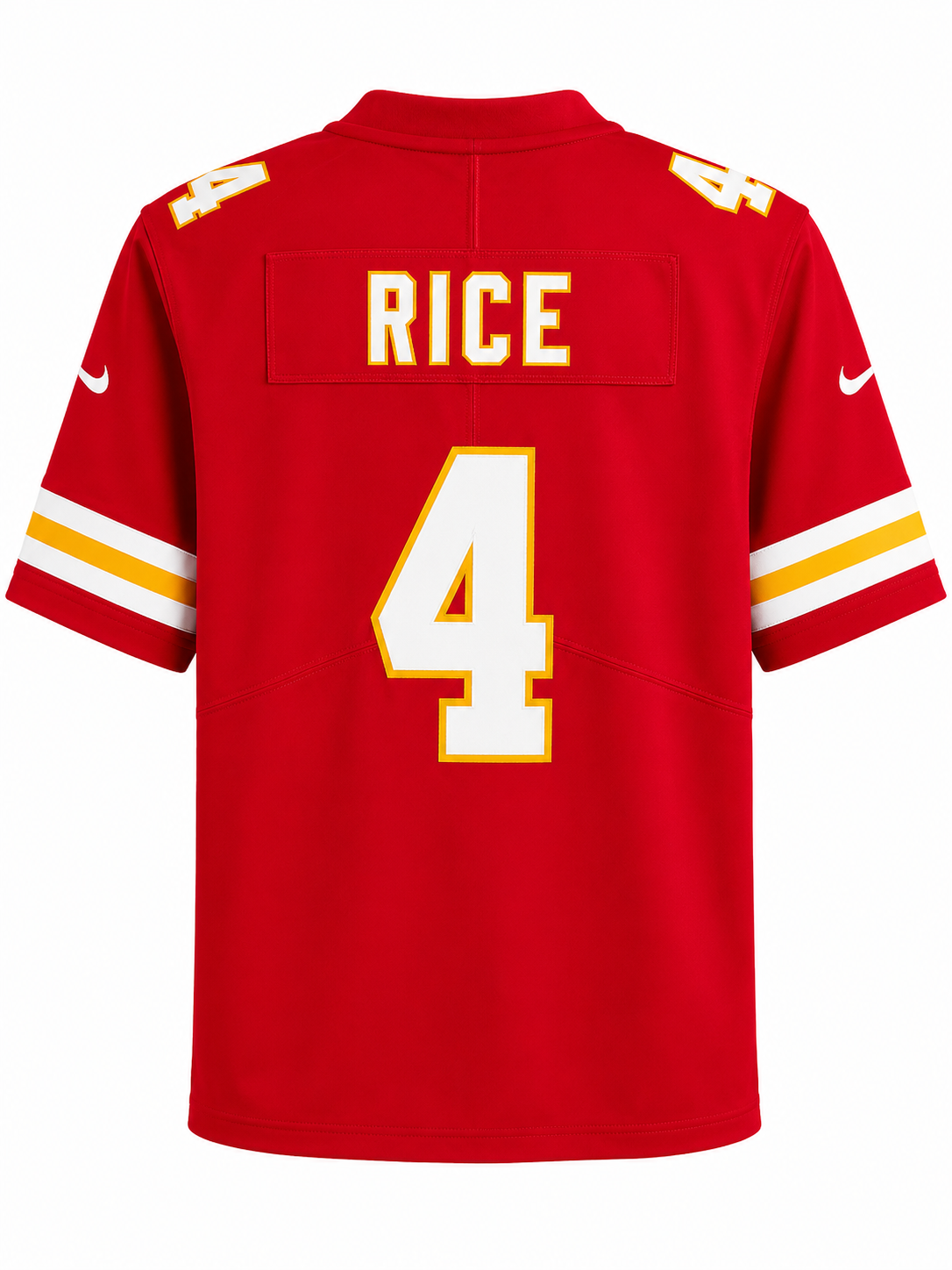 Kansas City Chiefs Rashee Rice #4 Red Jersey - Image 2