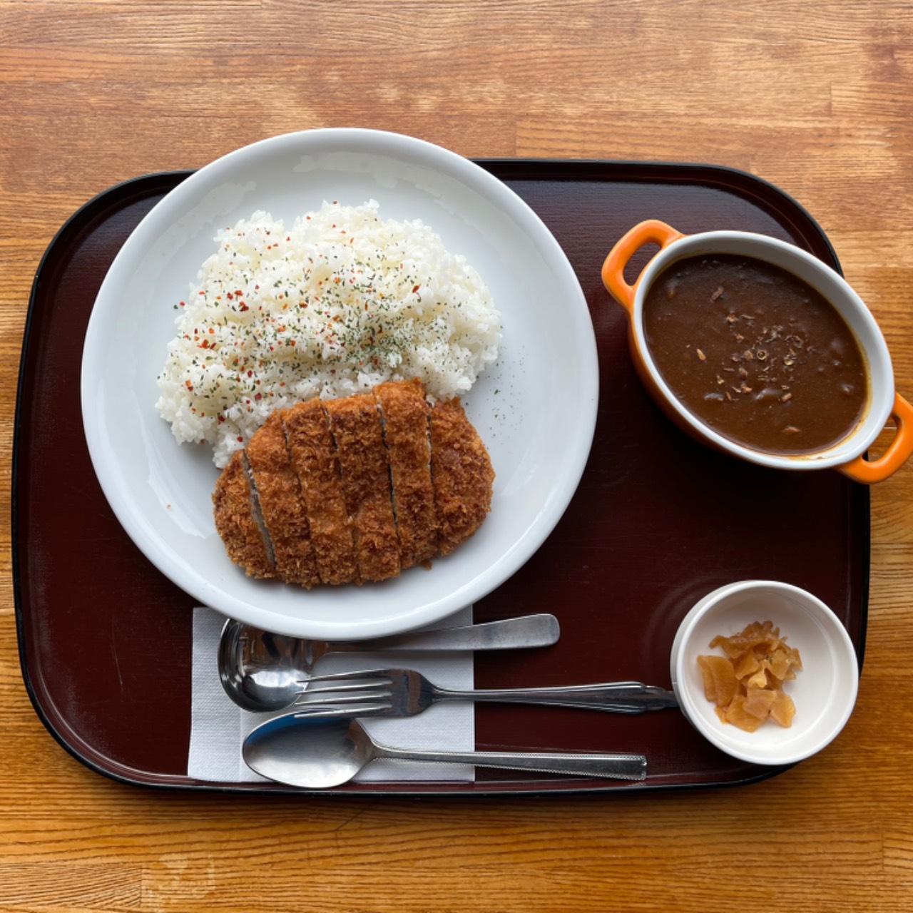 The katsu curry set at Sanroku Cafe in Hakodate Na…