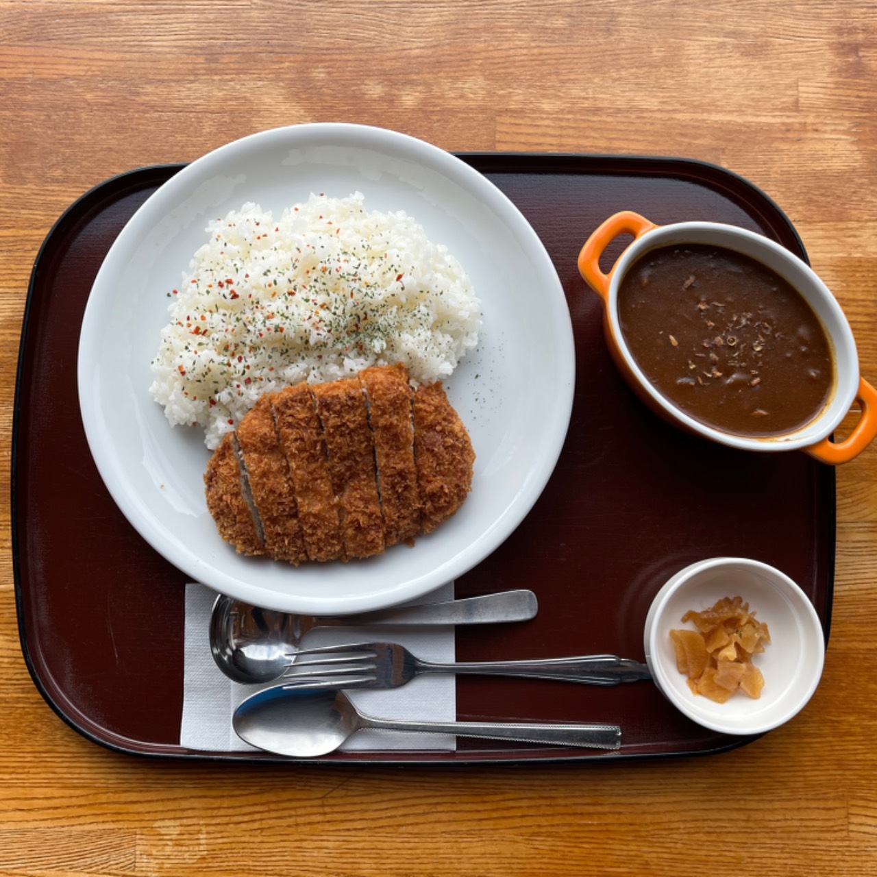 Hakodate Nanae Snow Park - The katsu curry set at Sanroku Cafe in Hakodate Na…