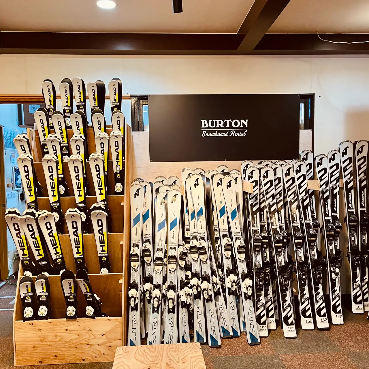 Niseko Moiwa Ski Resort - The rental center at Moiwa had standard Head skis …