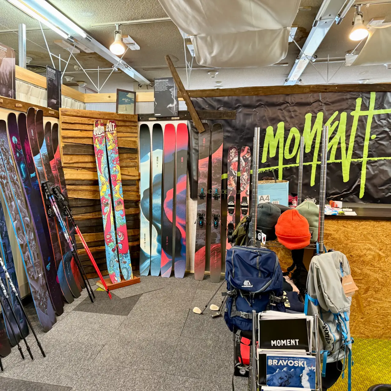 Moment Kagura - There is a Moment Skis pop up store on Ekimae dori…