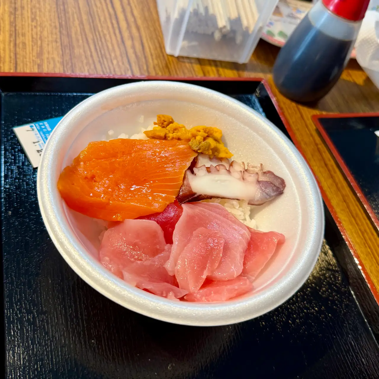 Aomori Gyosai Center - My bowl of Chu-toro - medium fat tuna, salmon, oct…