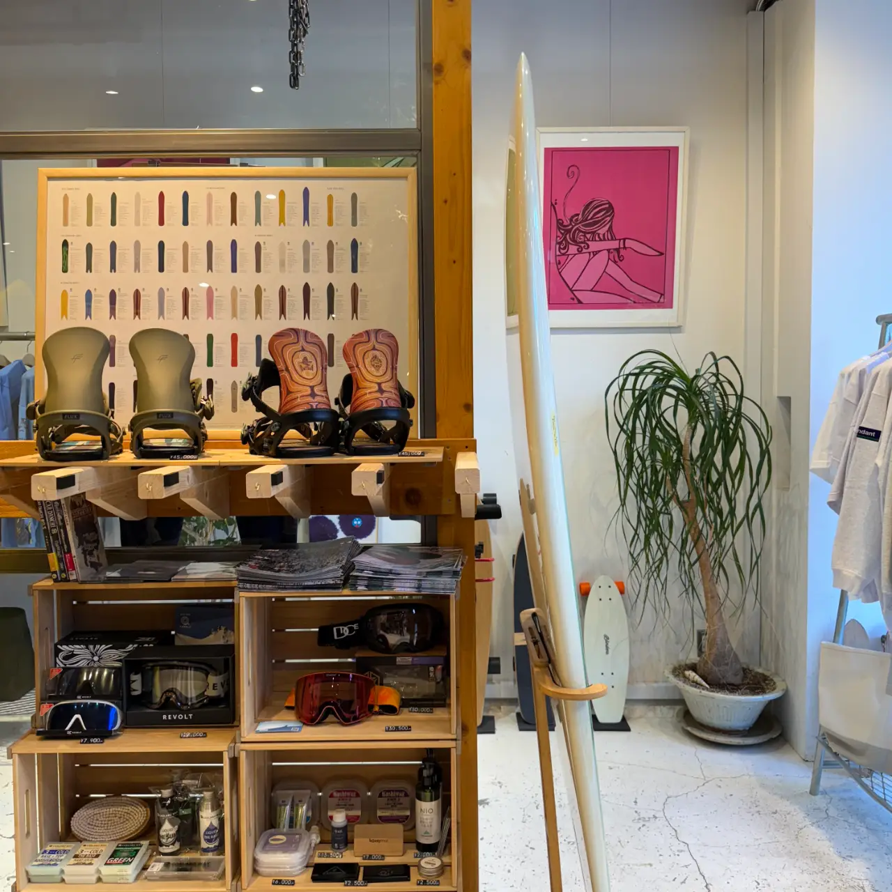 Acoustic Rock - Small selection of snowboard gear on display. Acou…