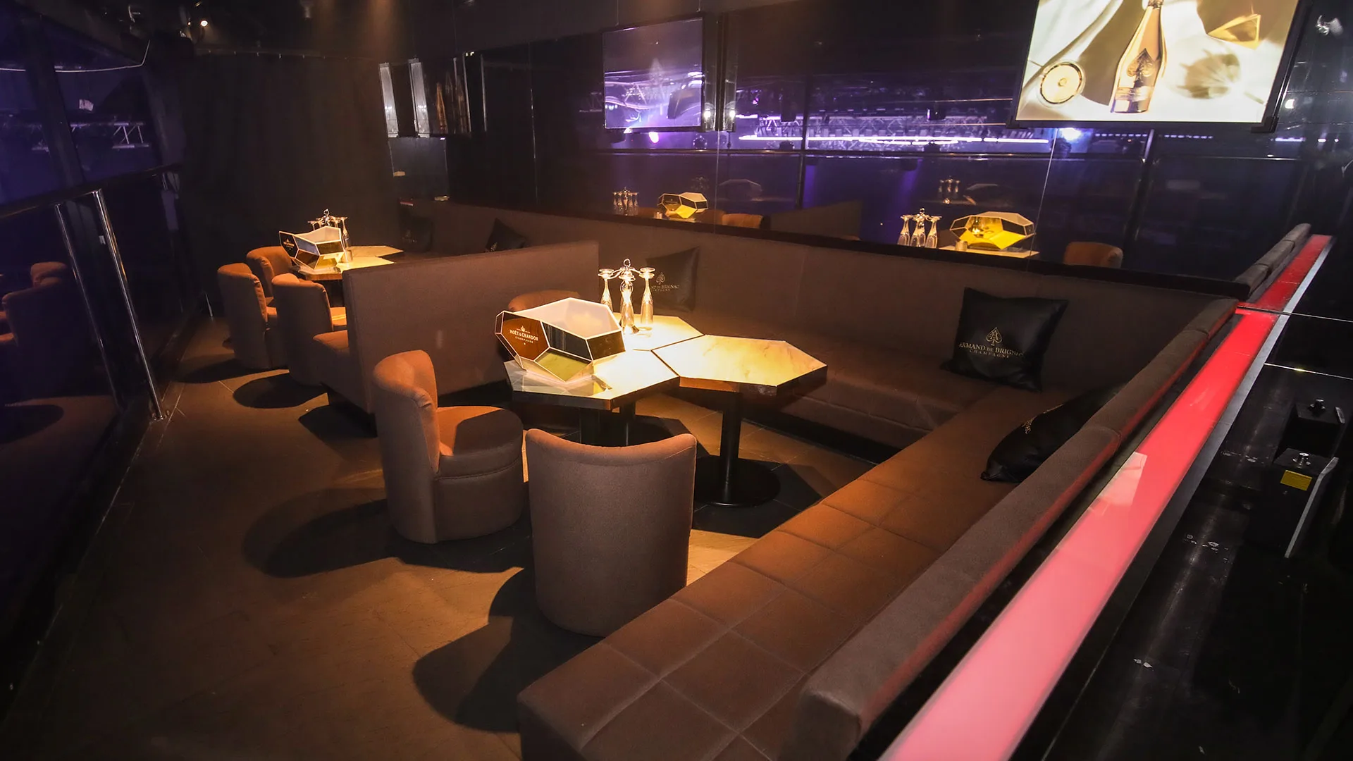 VIP booth at WARP Shinjuku