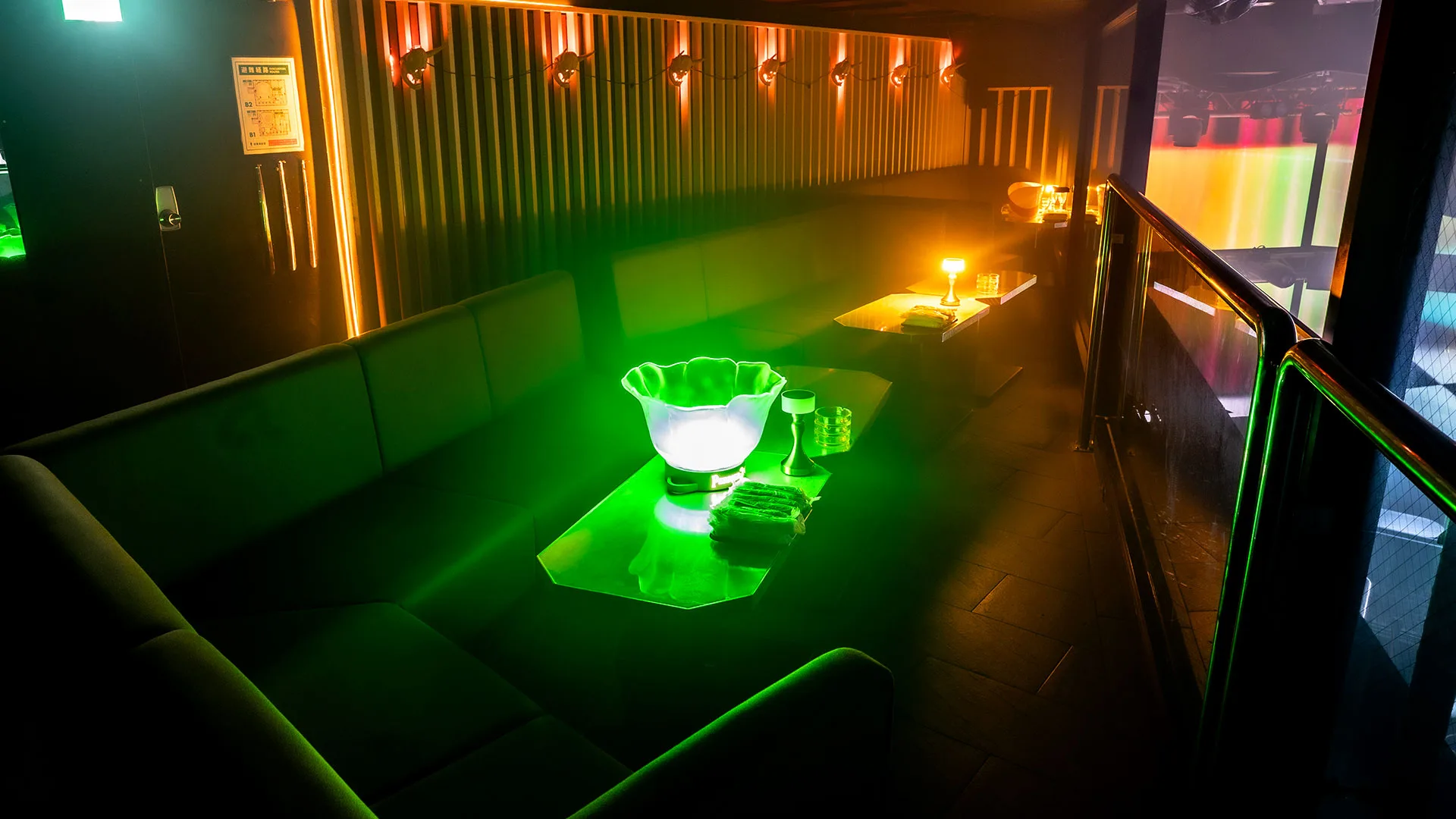VIP booth at WARP Shinjuku