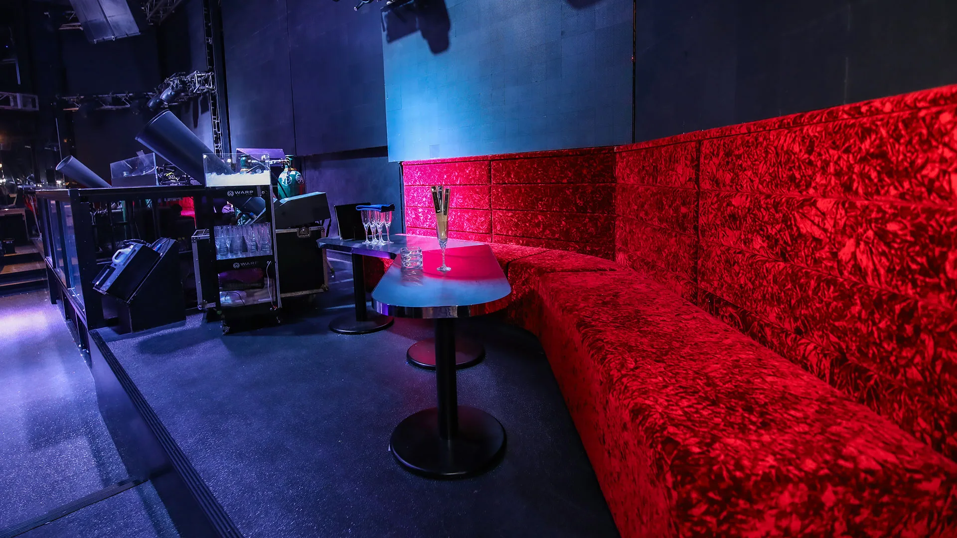 VIP booth at WARP Shinjuku