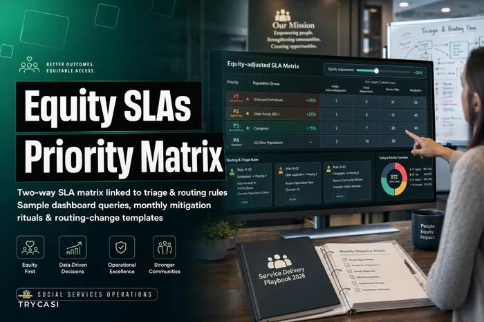 Equity-adjusted SLA matrix to prioritize underserved groups operationally