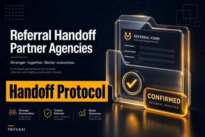Referral handoff protocol for partner agencies: required fields, timelines and confirmation loops