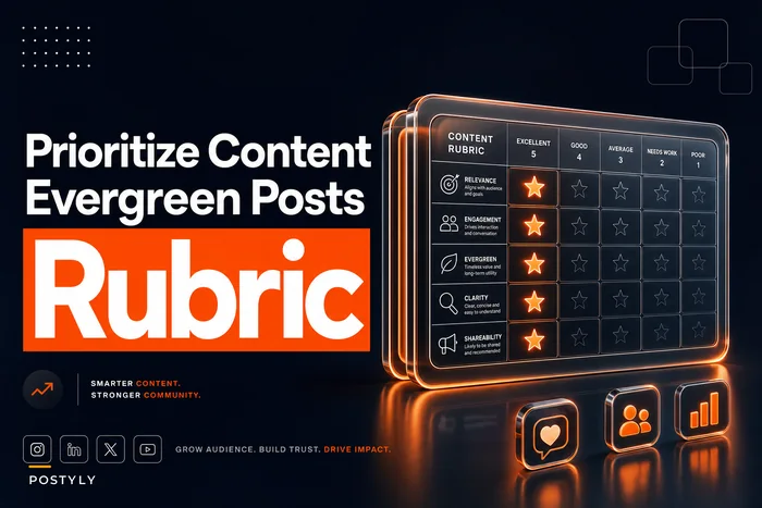 A content prioritization rubric for evergreen social posts (scoring spreadsheet + examples)