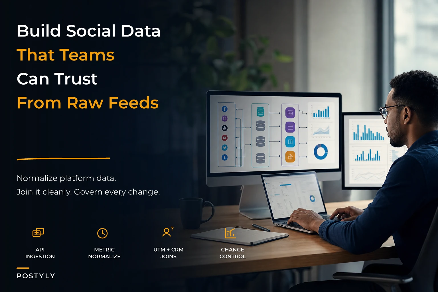 Design a data architecture for social analytics: sources, pipelines, normalization rules and governance playbook