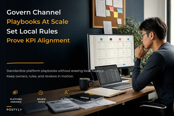 Operational governance for platform-specific channel playbooks at scale