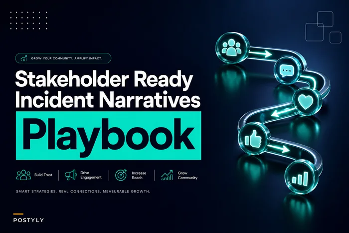 Stakeholder-ready incident narratives for social performance drops