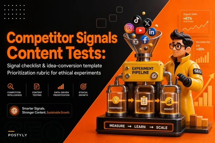 Turn competitor content signals into ethical, testable content ideas: signal checklist and experiment pipeline
