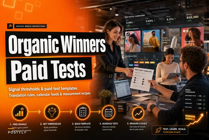 Turn organic winners into predictable paid tests: a creative iteration loop with signal thresholds and test templates
