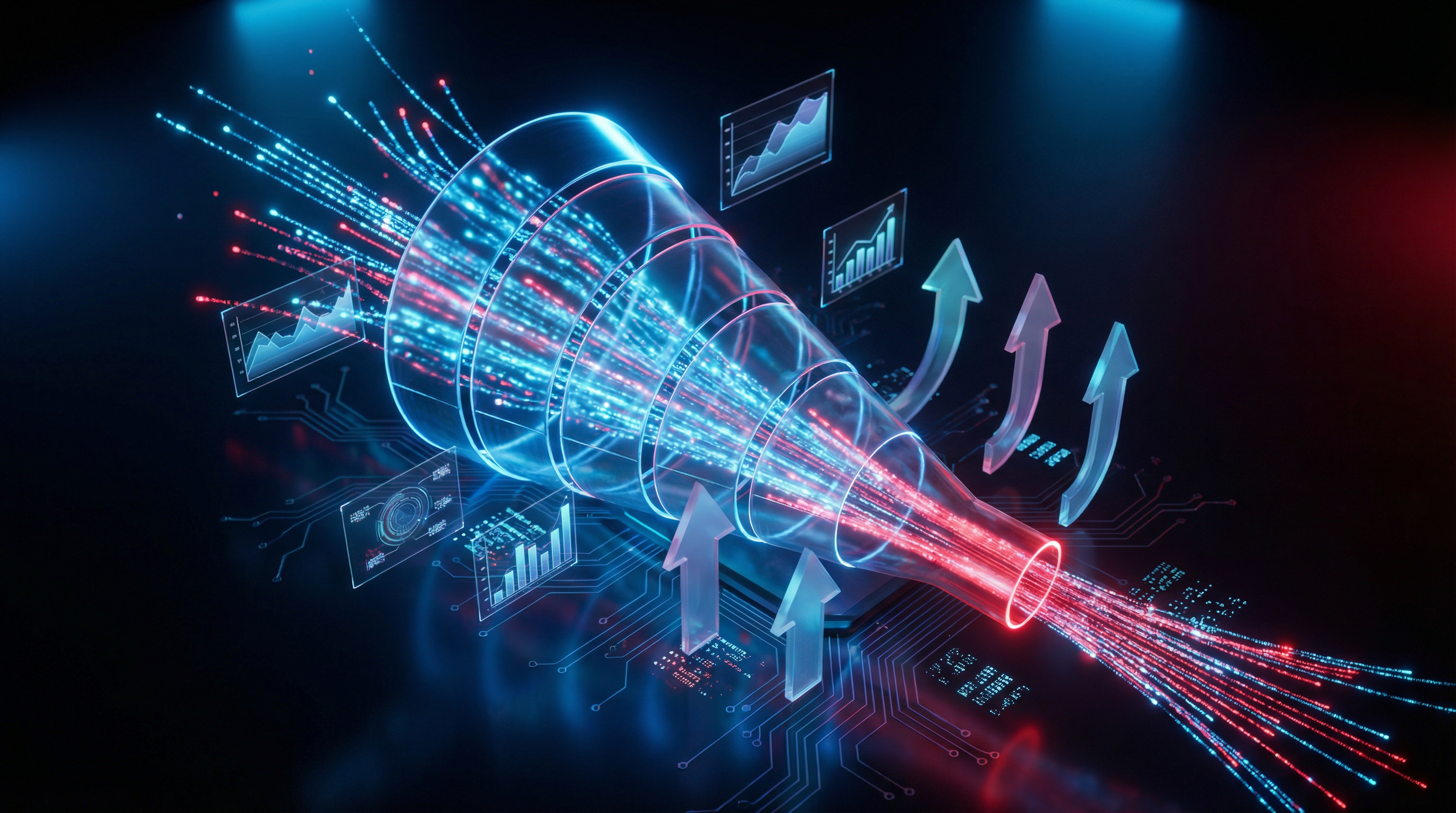 Digital conversion funnel visualization