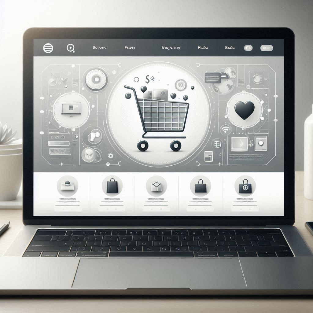 Modern e-ticaret sitesi tasarımı, çevrimiçi satış için hazır.