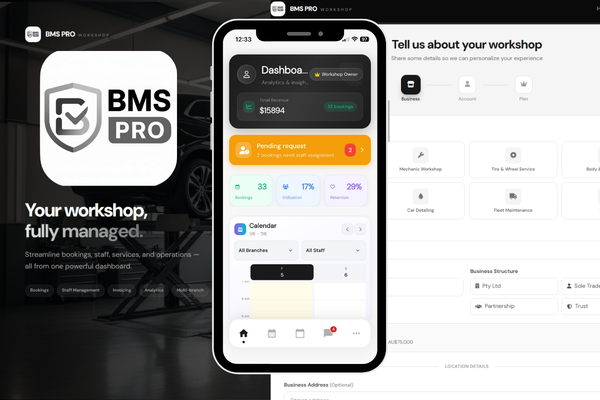 Screenshot of BMS PRO MECHANIC Workshop Management System