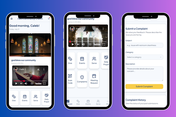 Screenshot of Church App