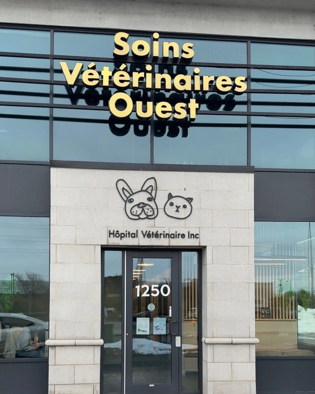 façade clinique Soins Vétérinaires Ouest