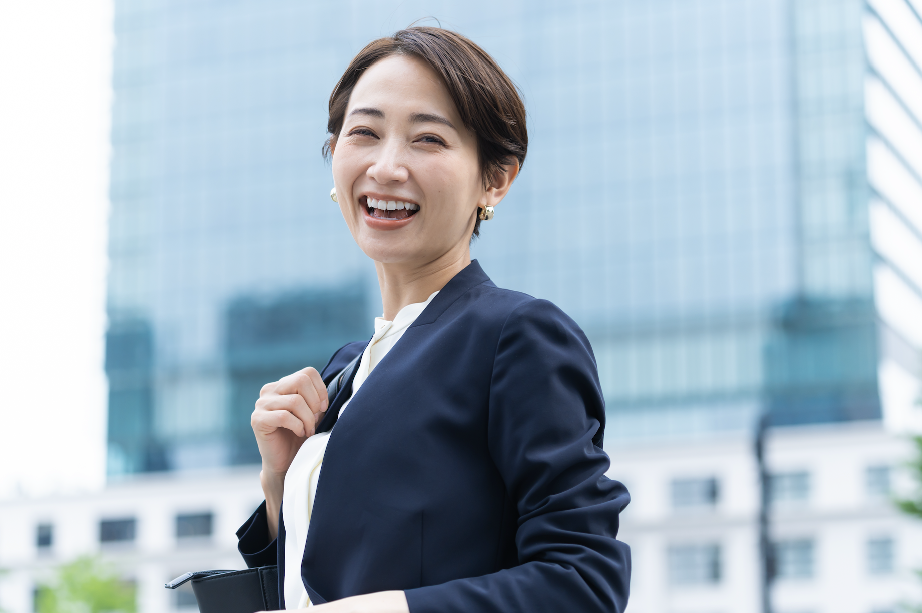 Happy businesswoman