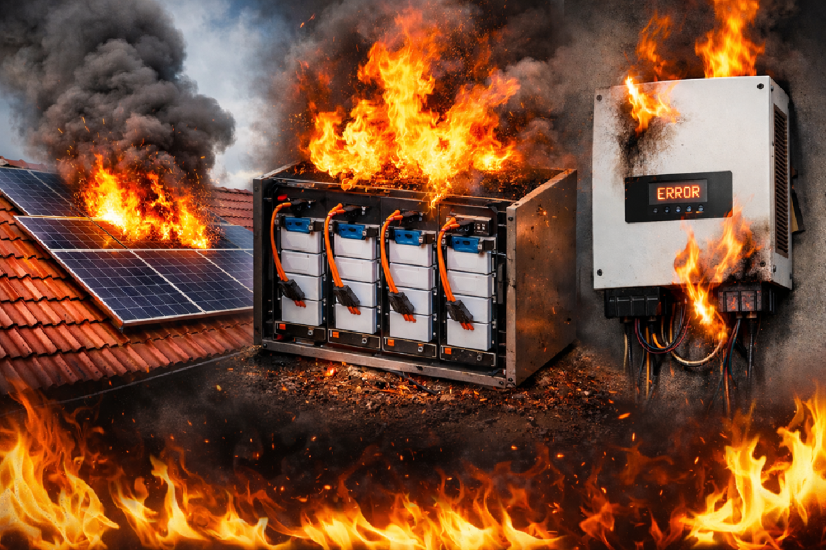 Causes Of Solar Panel Fires, Battery Explosions & Burning Inverters - Prevention & Safety Guide