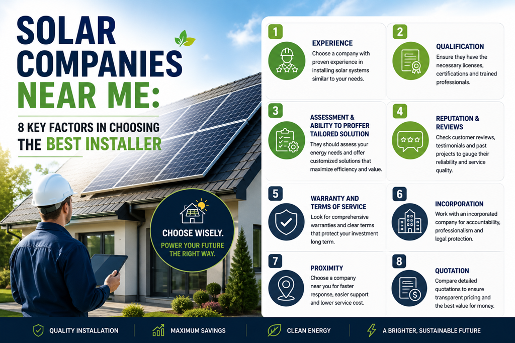 Solar Companies Near Me: 8 Key Factors In Choosing The Best Installer