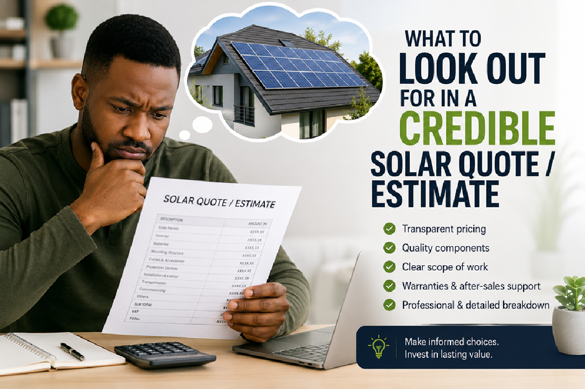 What To Look Out For In A Credible Solar Quote / Estimate