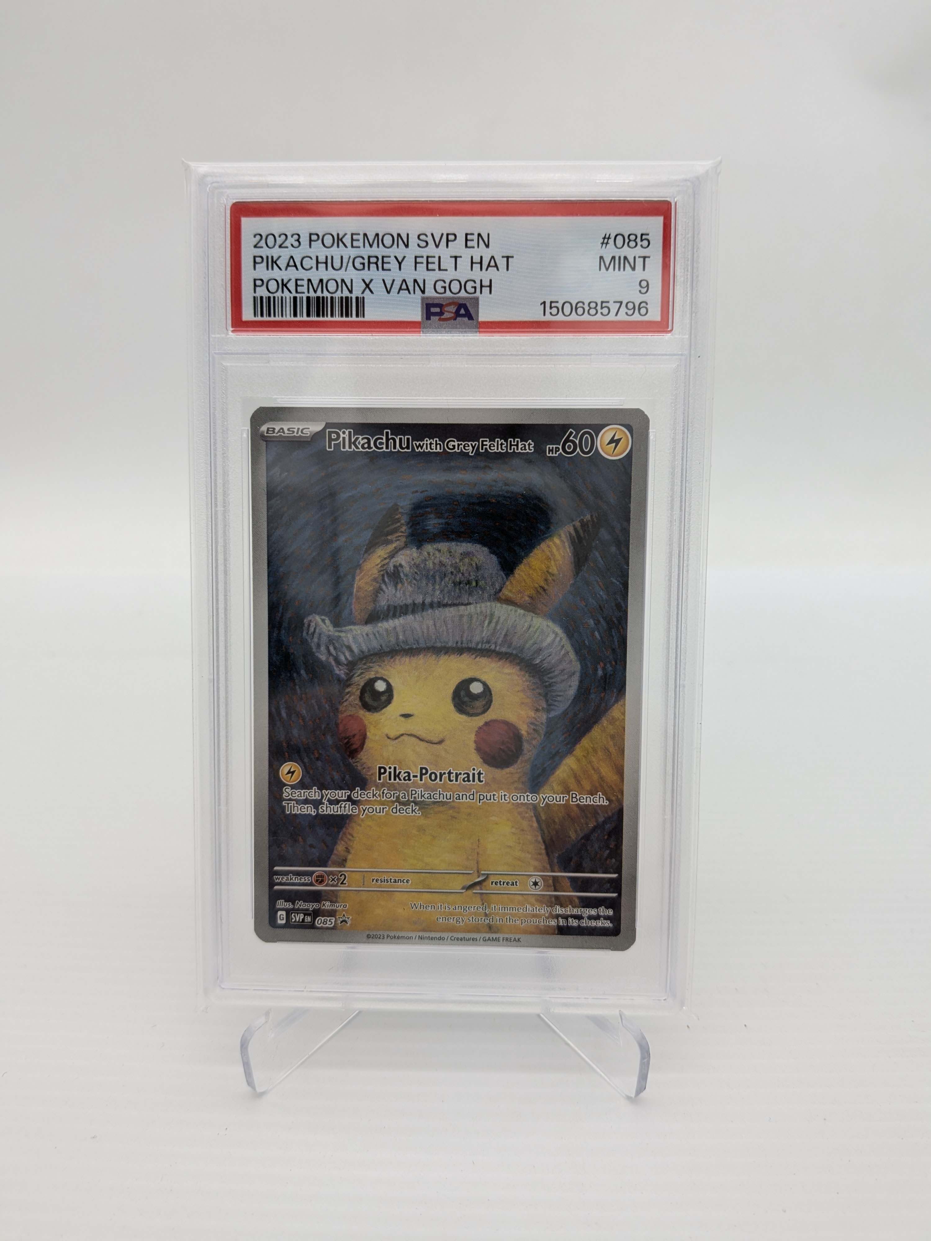 Scarlet & Violet Promo Pikachu with Grey Felt Hat #085 Normal Promo Graded PSA 9 — Lot 018