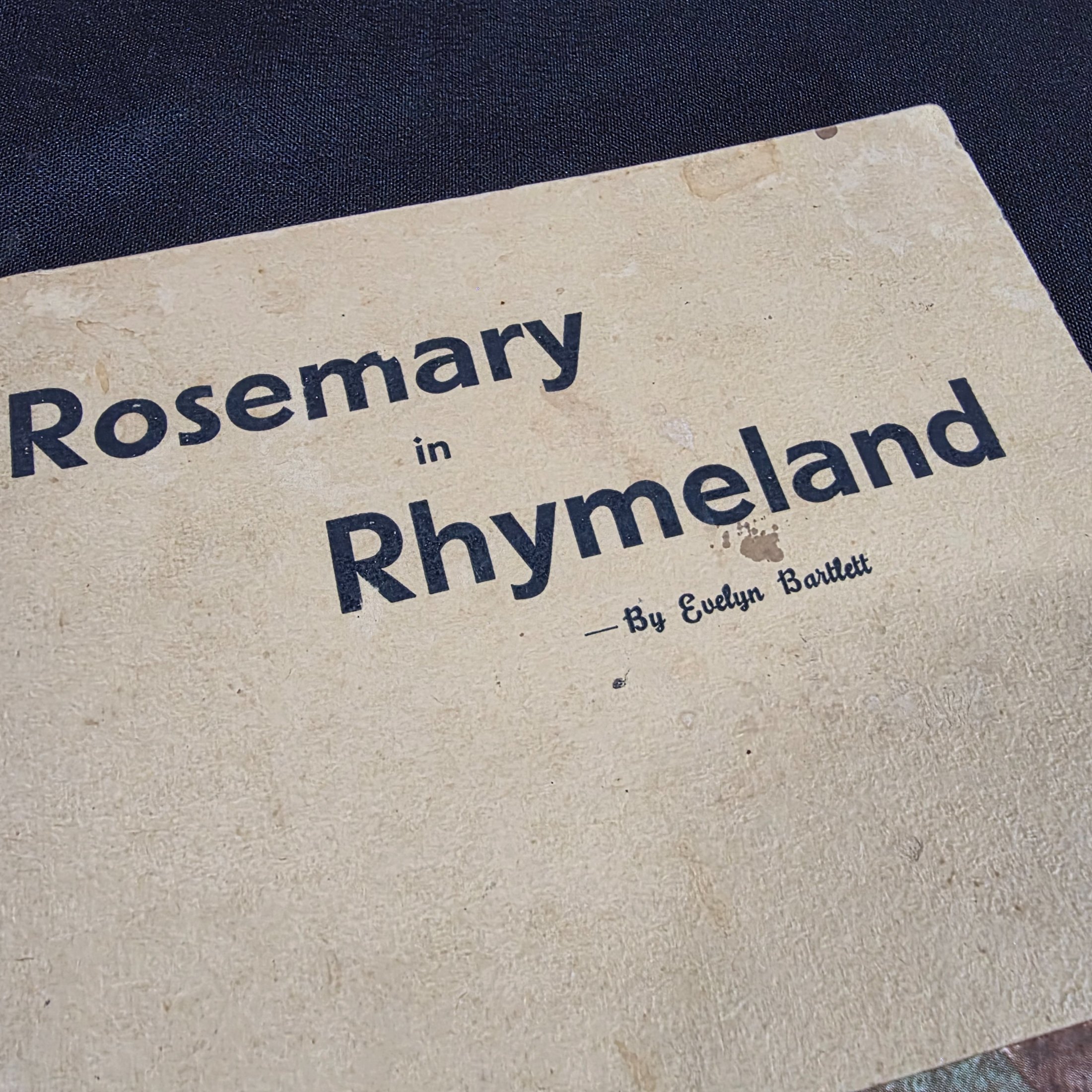 Vintage Perth Published Book: Rosemary in Rhymeland by Evelyn Bartlett — Lot 144, photograph 2