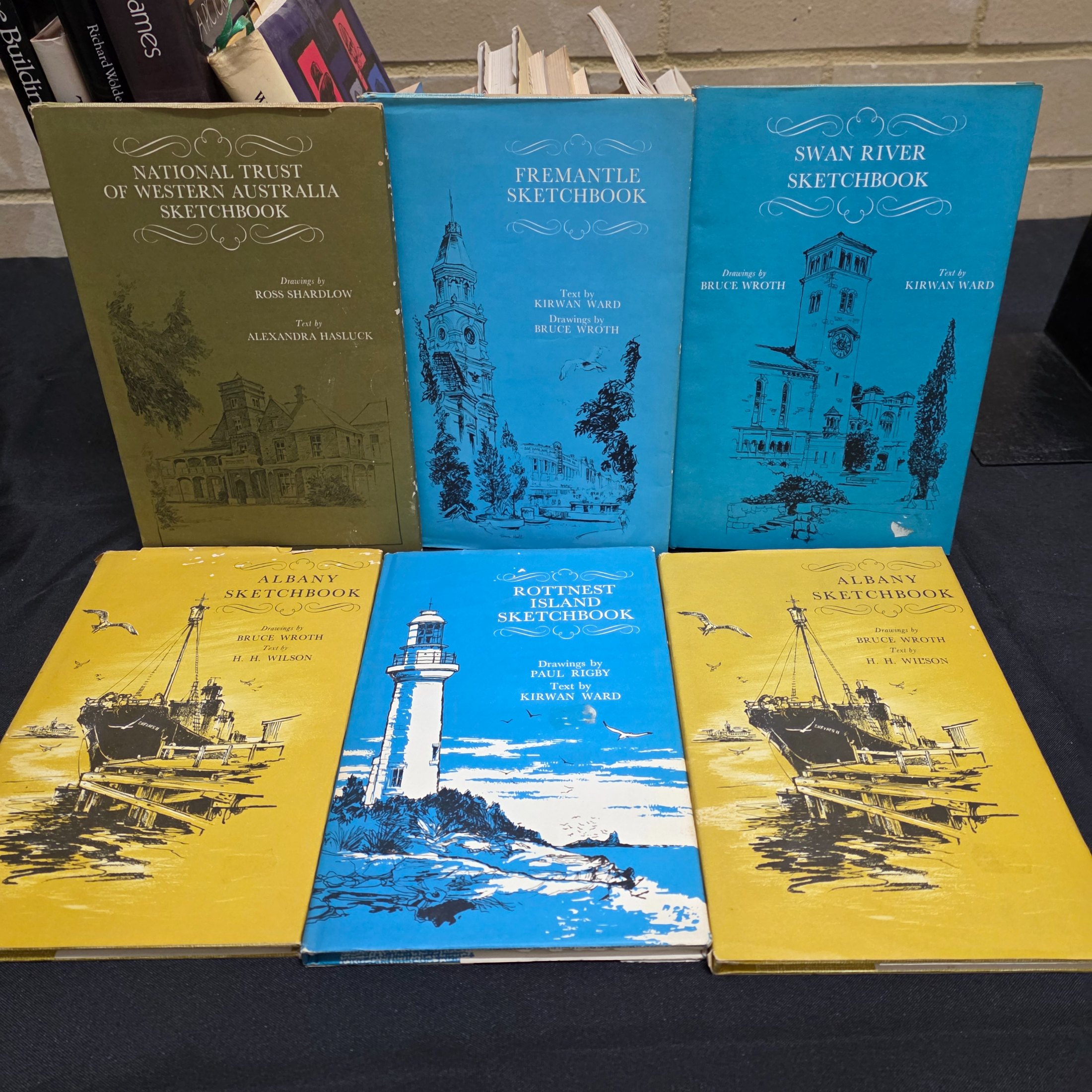 A substantial collection of books and magazines detailing the history, culture, and natural beauty of Western Australia, including specific regional studies and general overviews. - View 6