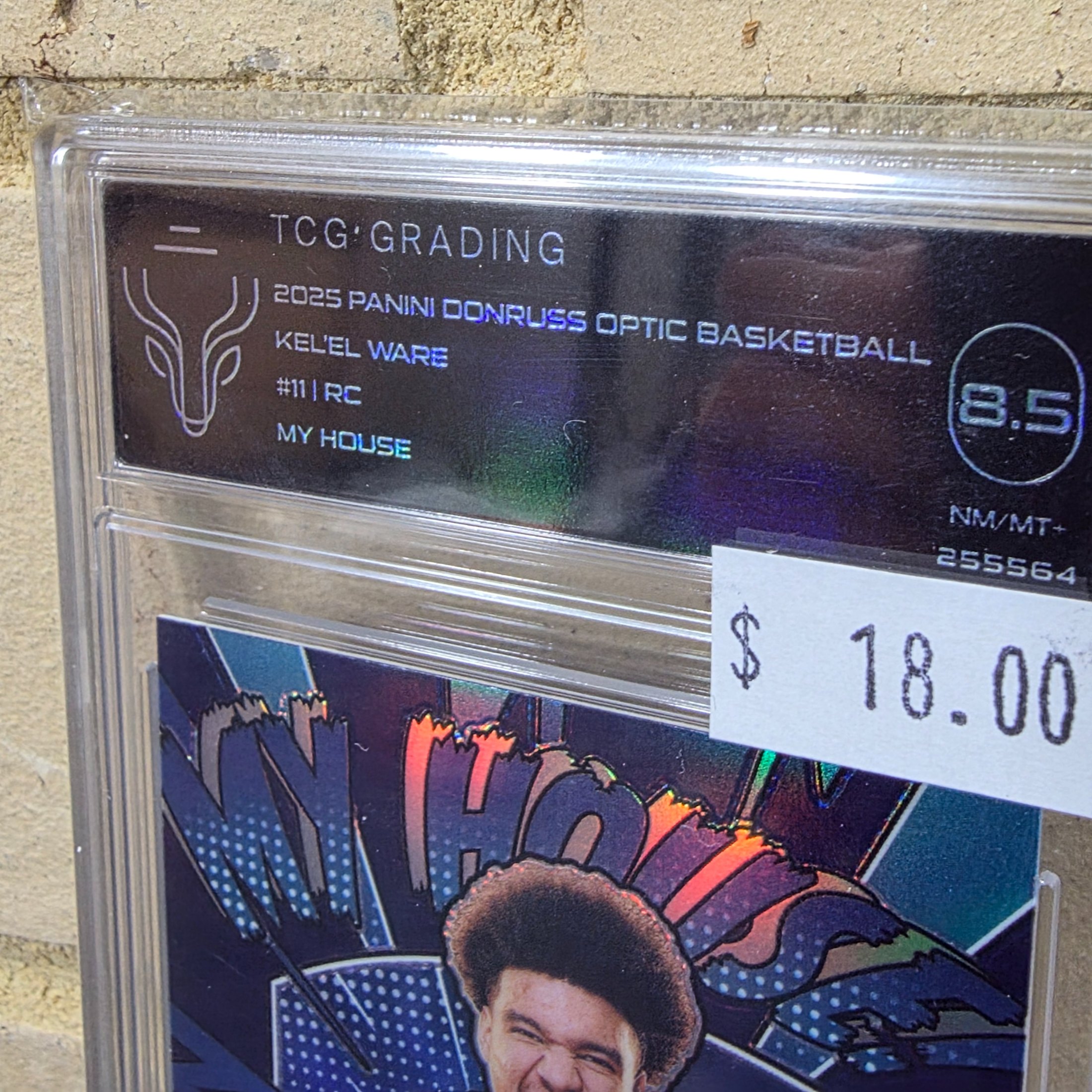 A 2025 Panini Donruss Optic Basketball Kel'el Ware 'My House' Rookie Card #11, graded 8.5 NM/MT+ by TCG Grading. - View 2