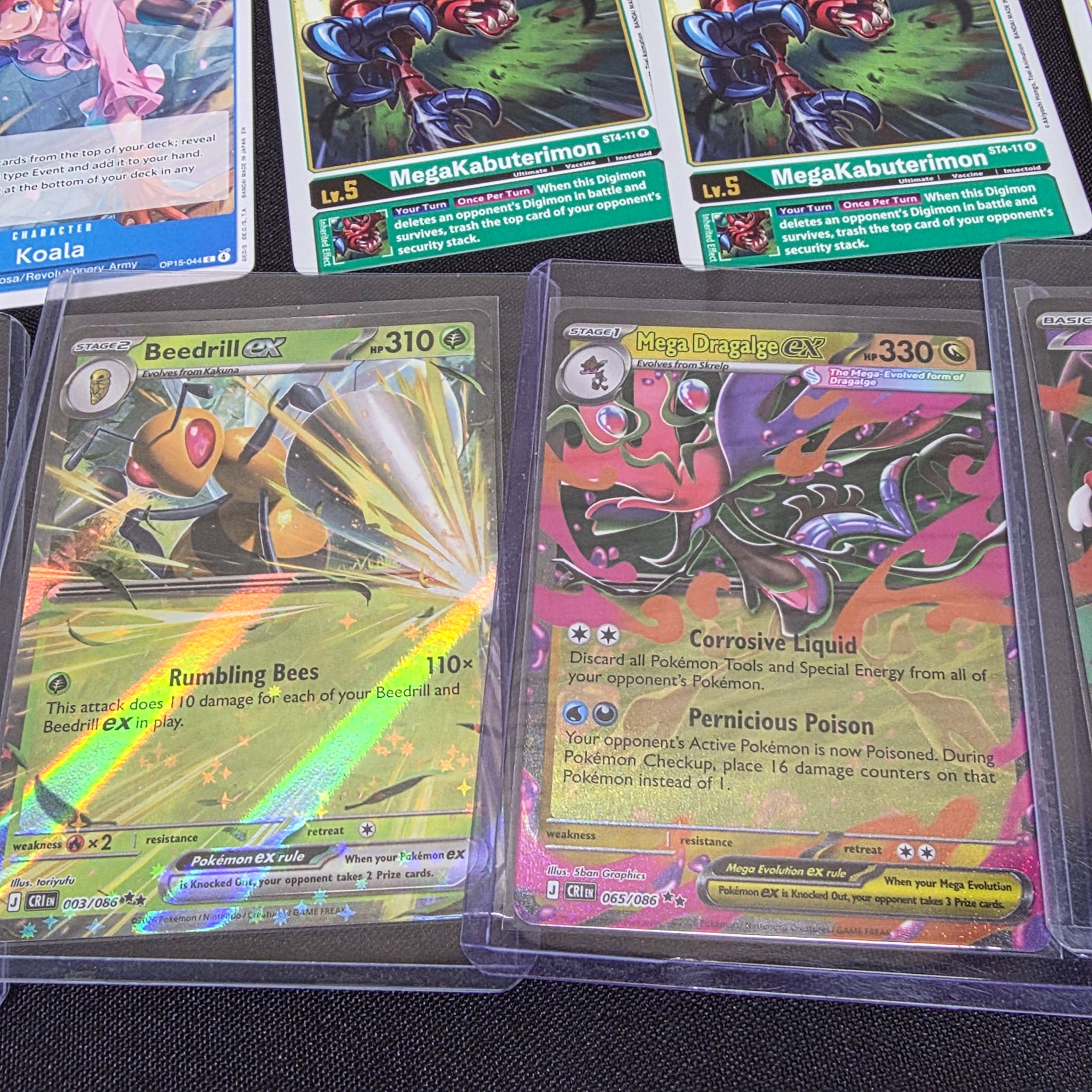A comprehensive collection of trading card game cards, featuring popular titles such as Pokémon, Digimon, and One Piece, suitable for collectors and players. - View 3