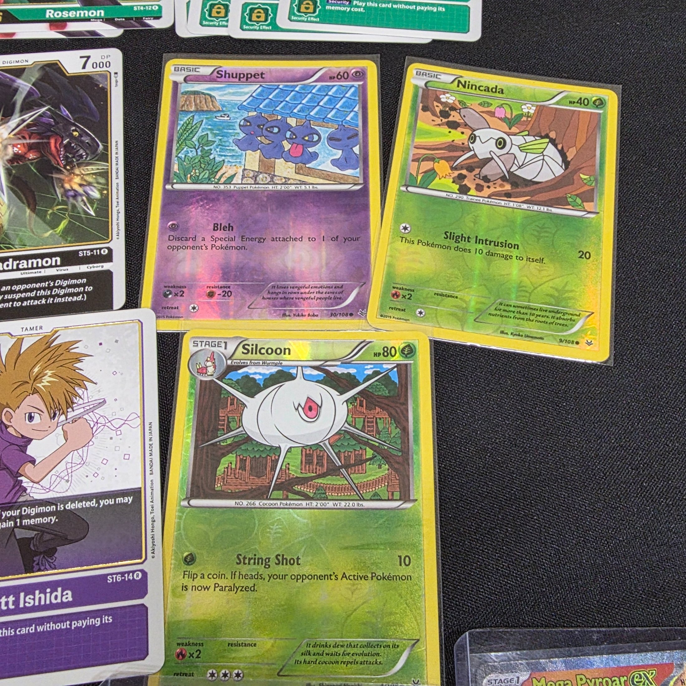 A comprehensive collection of trading card game cards, featuring popular titles such as Pokémon, Digimon, and One Piece, suitable for collectors and players. - View 6