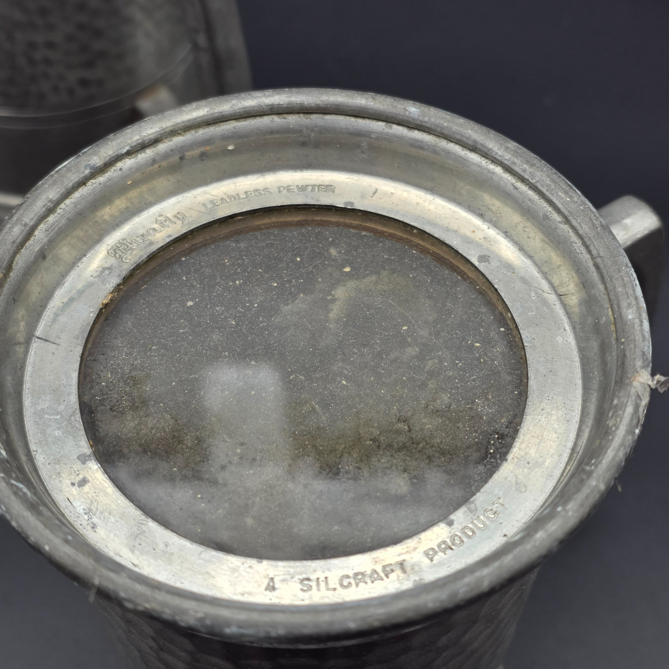 A collection featuring three vintage pewter tankards and two small pewter knight figurines, showcasing different manufacturing origins and finishes from the mid to late 20th century. - View 6
