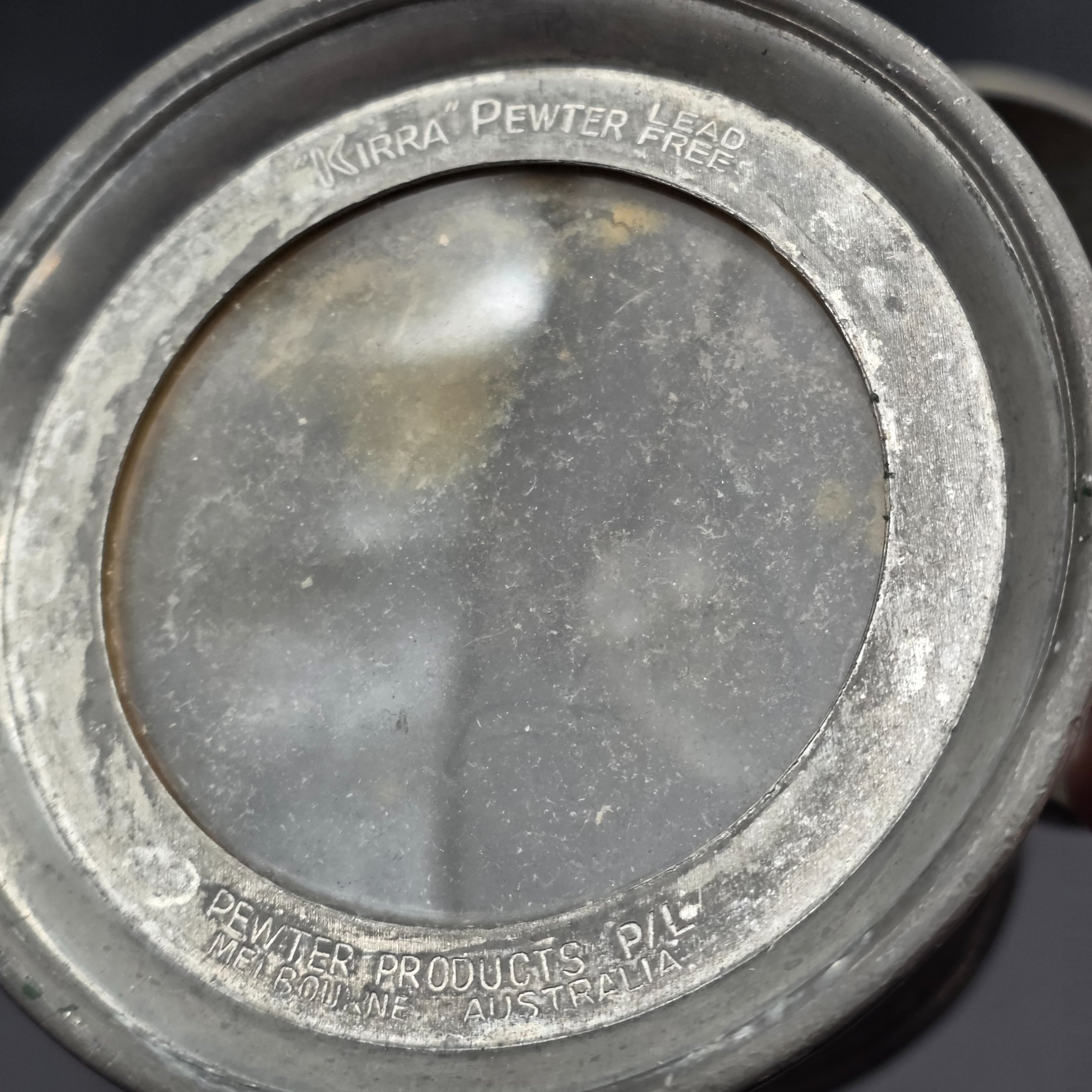 A collection featuring three vintage pewter tankards and two small pewter knight figurines, showcasing different manufacturing origins and finishes from the mid to late 20th century. - View 8