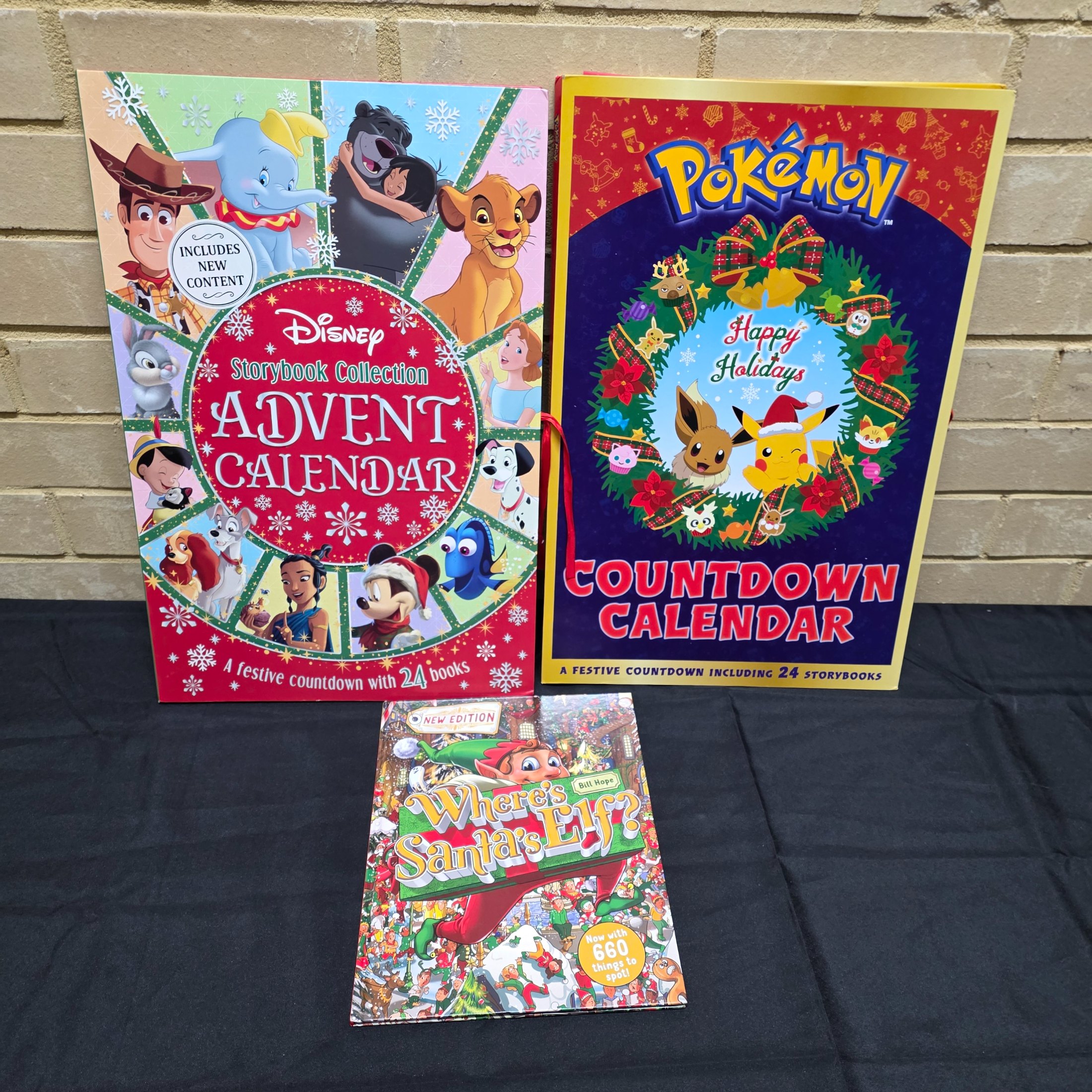 Lot of Children's Pokemon & Disney Christmas Countdown Calendars and Activity Book — Lot 044, photograph 1