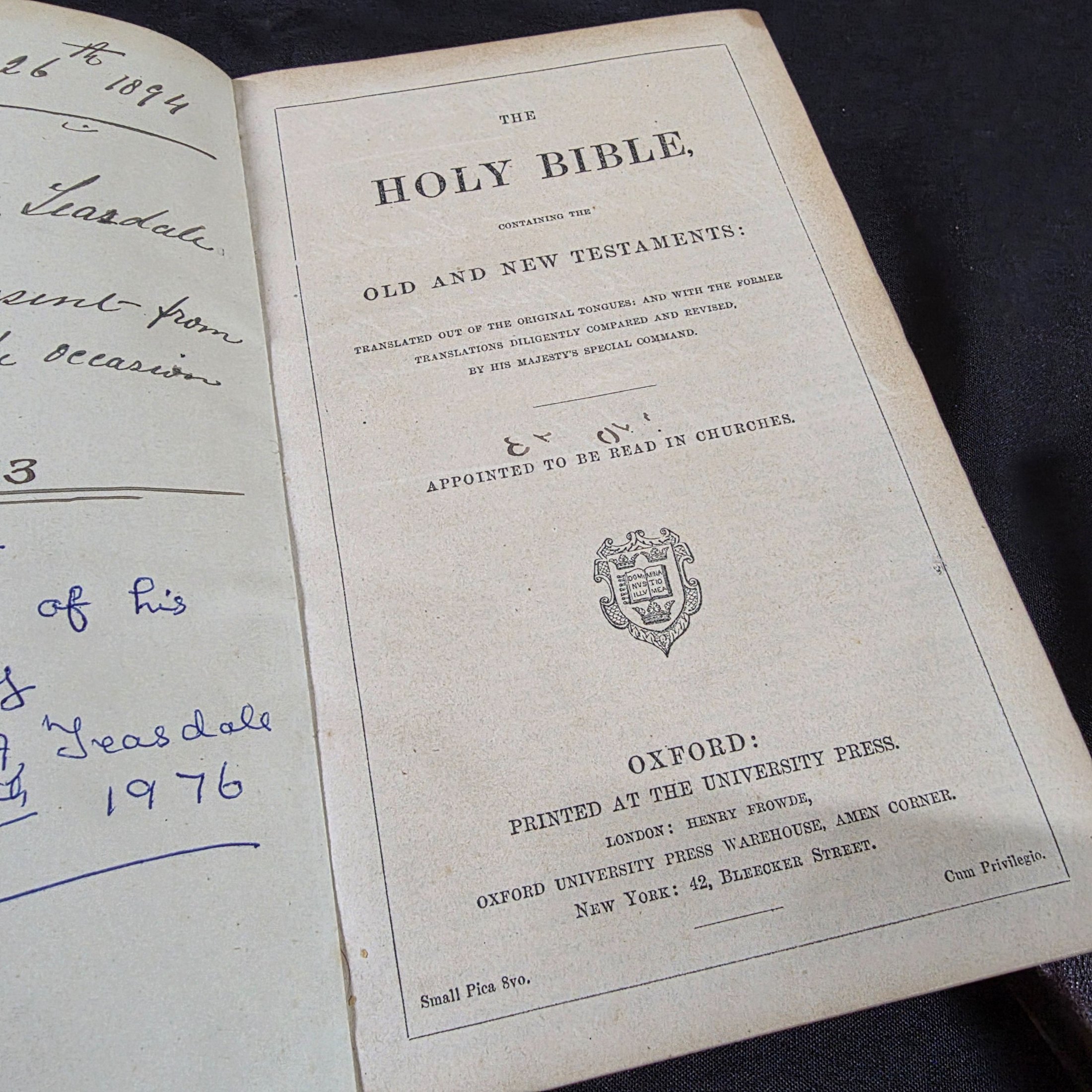 Lot of Four Vintage Religious Texts: Holy Bibles and Hymnal Companion — Lot 139, photograph 5