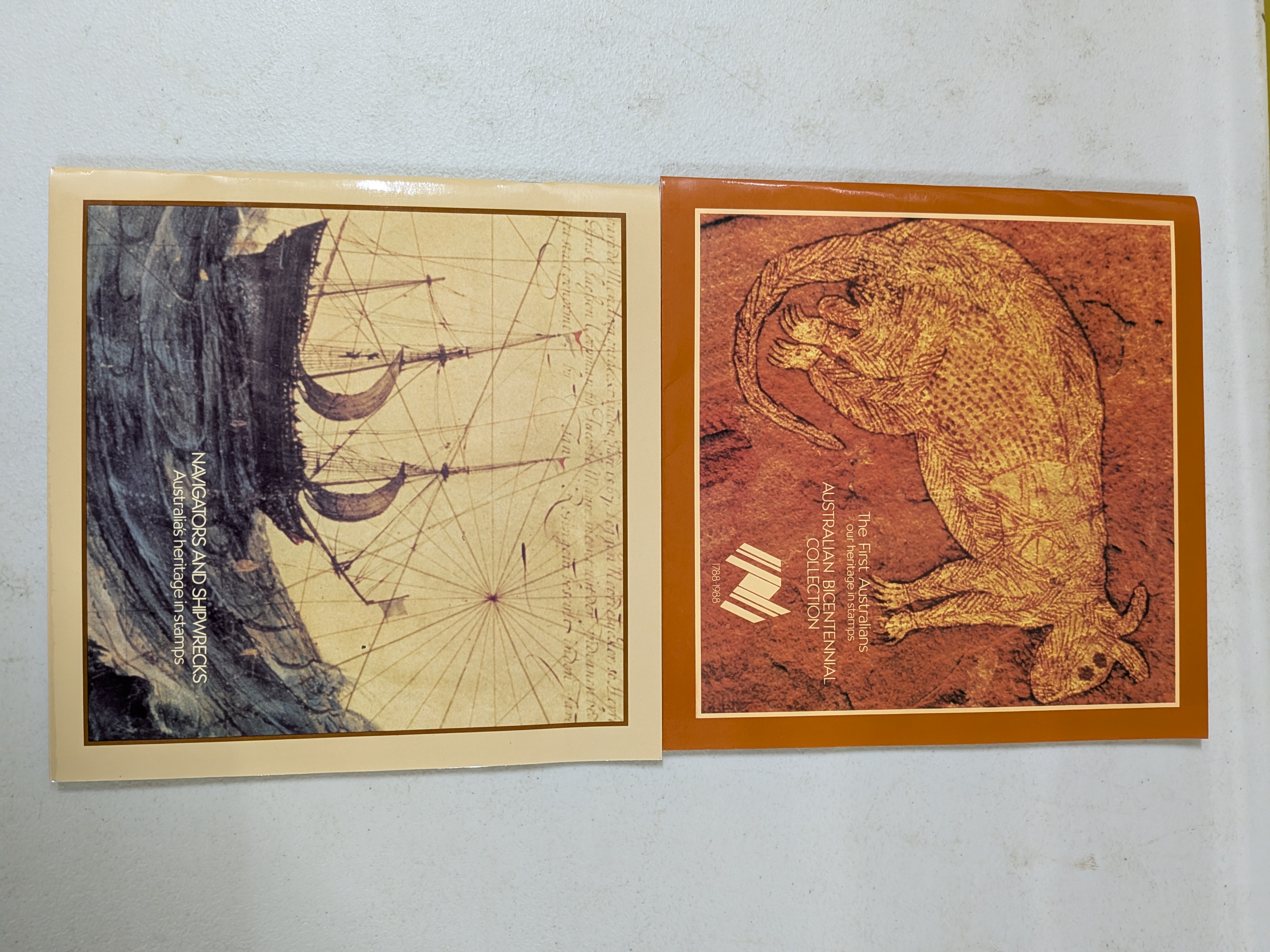 Australia Post: The First Australians & Navigators and Shipwrecks Bicentennial (1788-1988) Stamp Collection Books — Lot 073