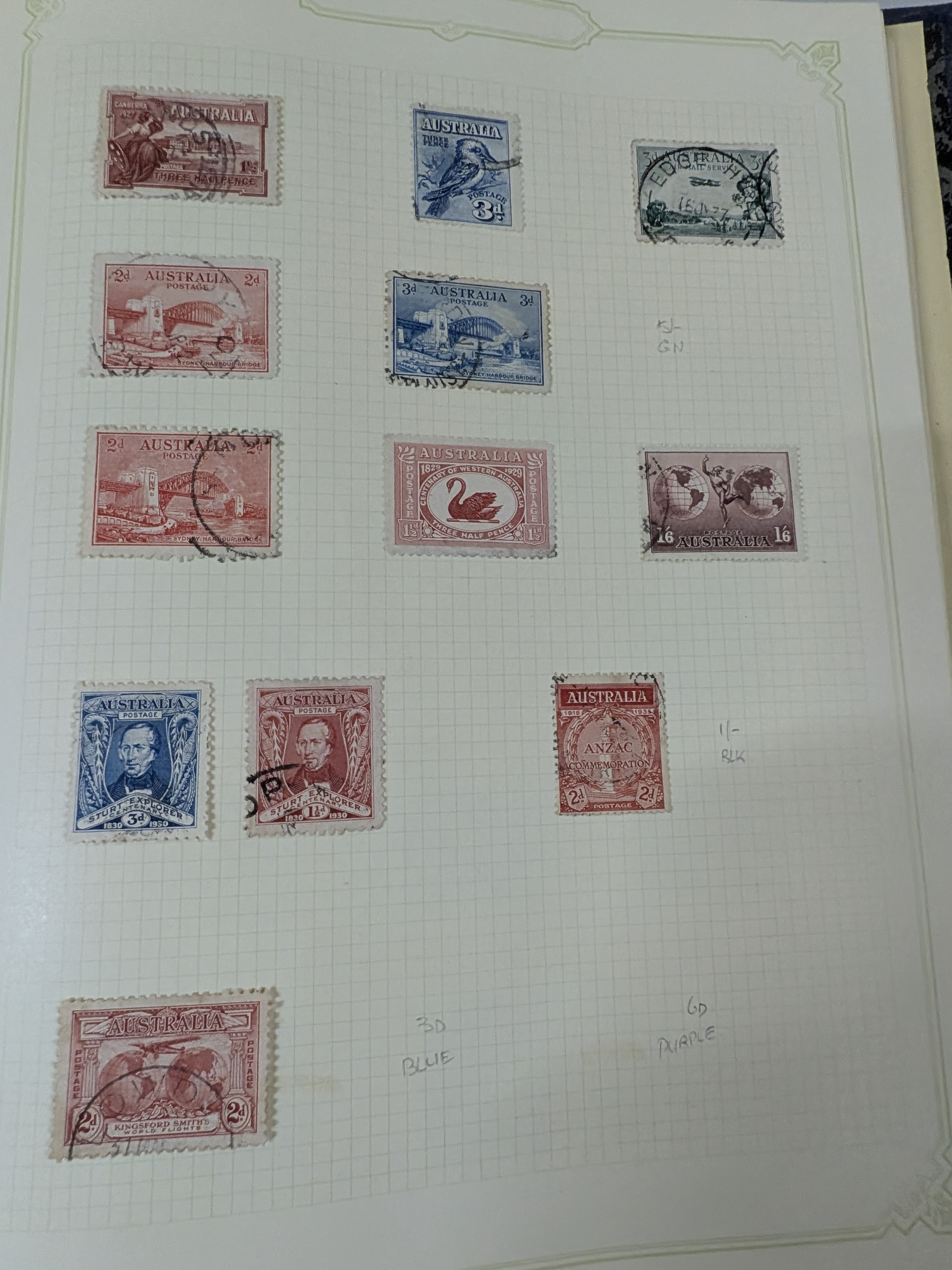 Collection of Vintage Australian Postage Stamps in Album — Lot 079, photograph 5